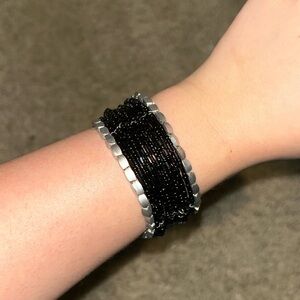 Black and silver bracelet